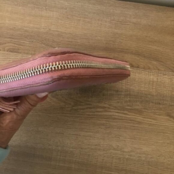 Jimmy Choo Star-Studded Wallet in Mauve Pink Leather Full Zipper Closure - Picture 5 of 12